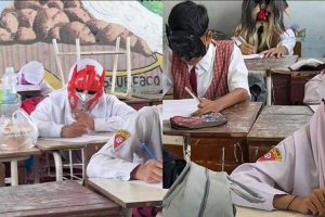 Agak Lain, Demi Hindari Siswa Mencontek Ketika Ujian, Guru SD di Surabaya Minta Siswa Pakai Topeng