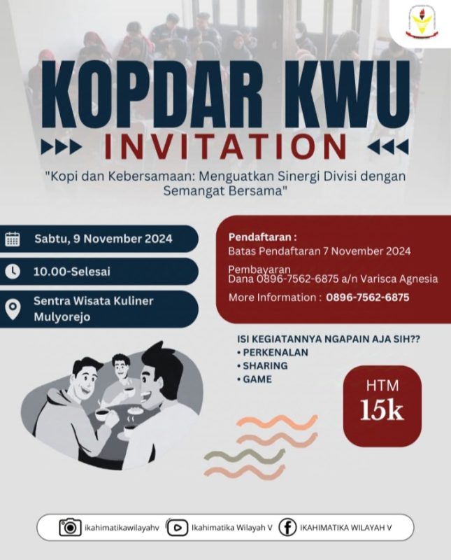 Ikahimatika Wilayah V Gelar Kopdar KWU di Sentra Wisata Kuliner Mulyorejo